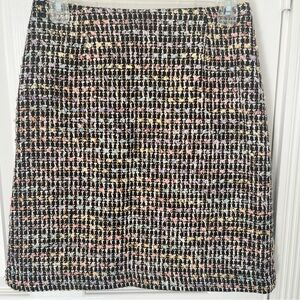 HARRIS WALLACE VINTAGE 90'S Women's Chic Multicolor Pastel Tweed Skirt | Size 6